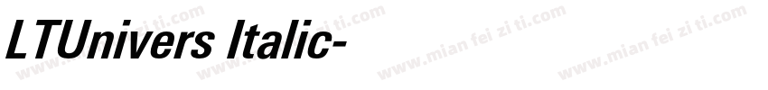 LTUnivers Italic字体转换